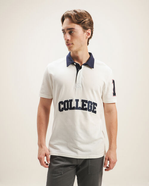 Polo Blanca Manga Corta