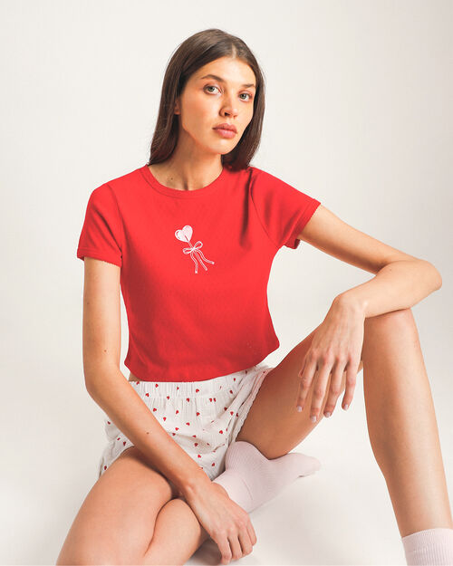 Playera De Pijama Roja