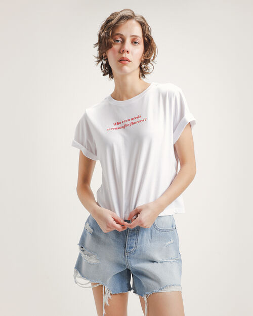 Playera Blanca Estampado