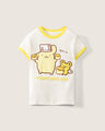 Playera Ringer Pompompurin,BLANCO