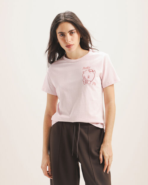 Playera Rosa Looney Tunes