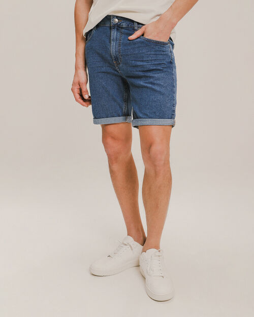 Bermuda Skinny Tapered Azul