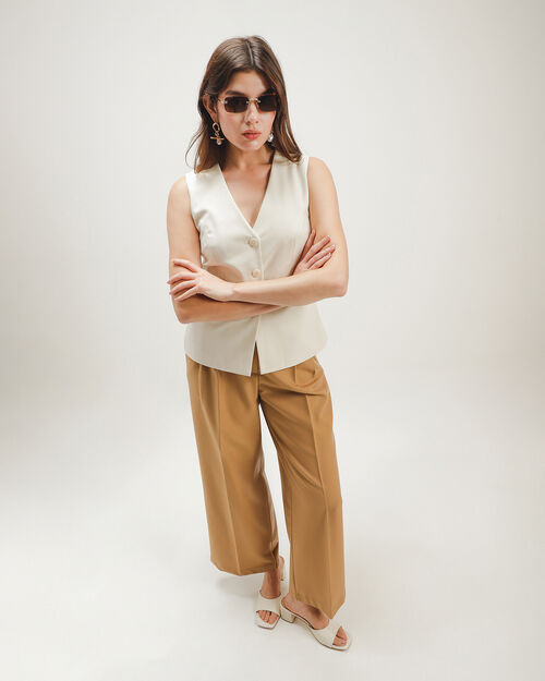Chaleco Largo Beige