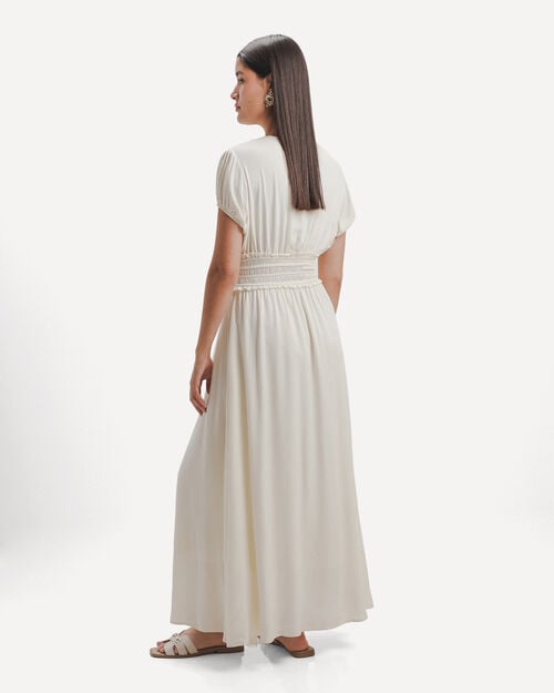 Vestido Midi Manga Corta