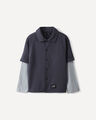 Camisa Doble Manga,GRIS OBSCURO