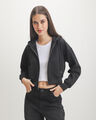 Sudadera Abierta Verde,NEGRO