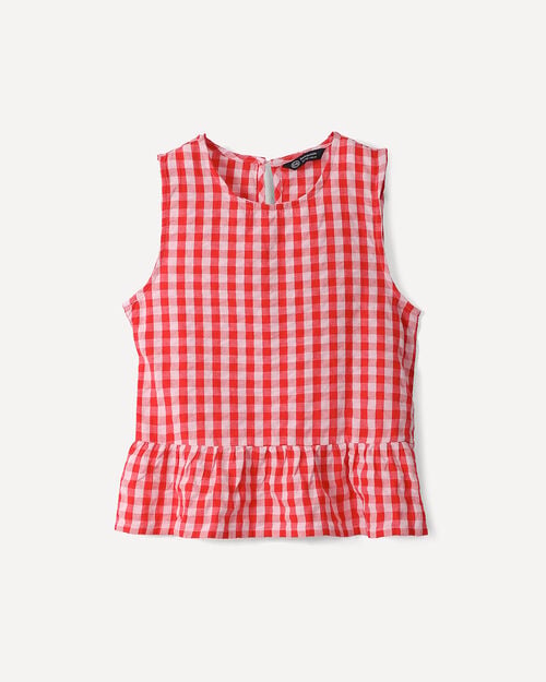 Blusa Estampada Cuadros