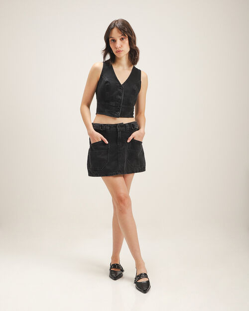 Falda Mini Mezclilla