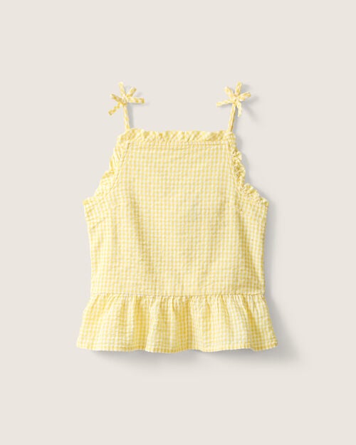 Blusa Cuadros Amarilla