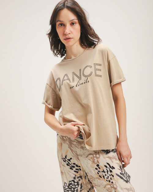 Playera Estampada Café
