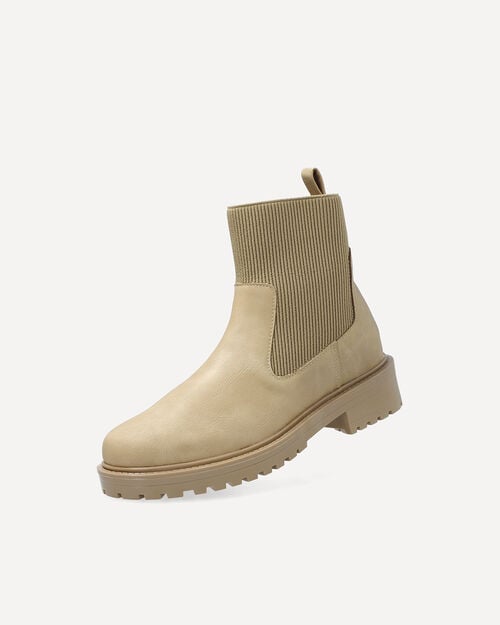 Bota Chelsea Beige