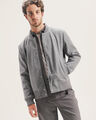 Chamarra Bomber Gris,GRIS