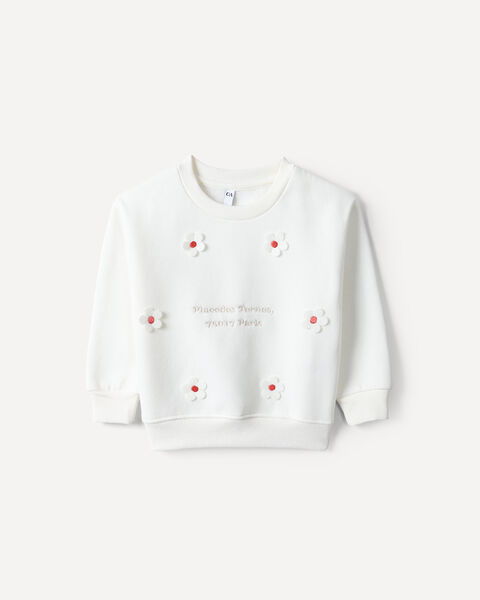 Sudadera Aplicaciones Flores