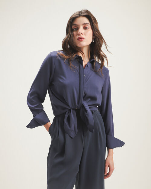 Camisa Manga Larga Azul