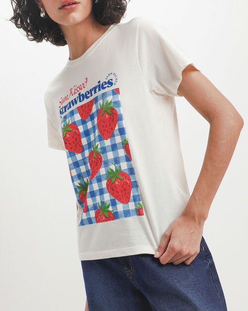 Playera Gr&aacute;fico Fresa