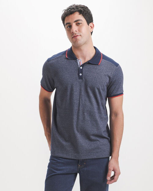 Polo Manga Corta Azul