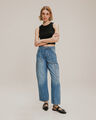 Jeans Straight Bolsas Cargo,AZUL ACERO
