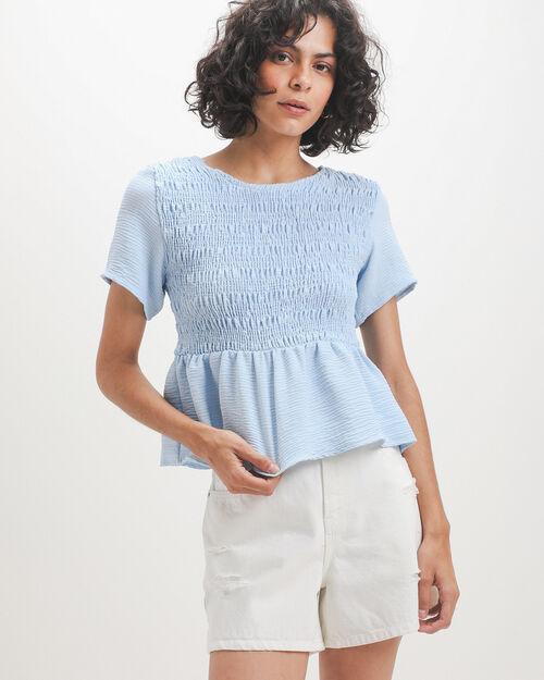 Blusa Azul Tejida