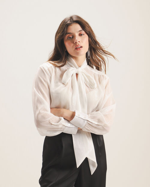 Blusa Blanca Moño