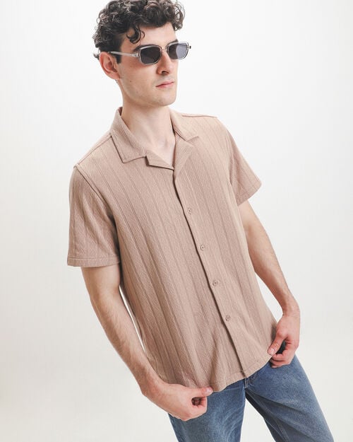 Camisa Caf&eacute; Textura