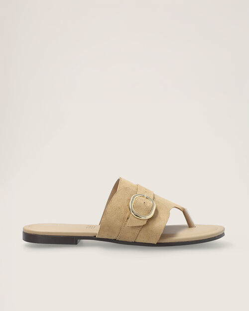 Sandalia Caf&eacute; Gamuza