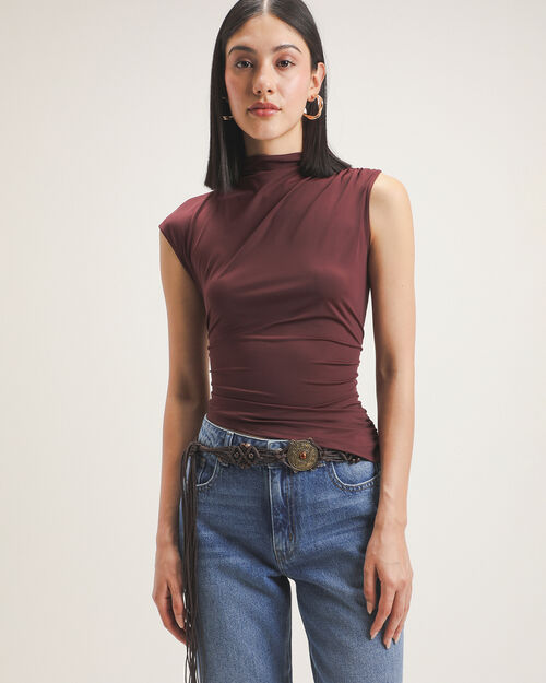 Top Rosa Cuello Alto