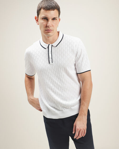 Polo Blanca De Punto