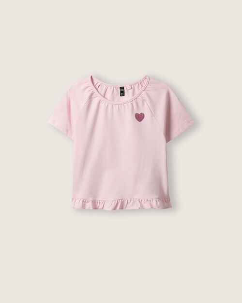 Playera Diseño Con Volante Lila