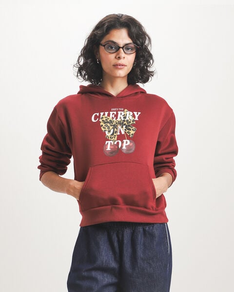 Sudadera Rojo Relaxed
