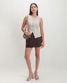 Chaleco Beige Botones,CRUDO