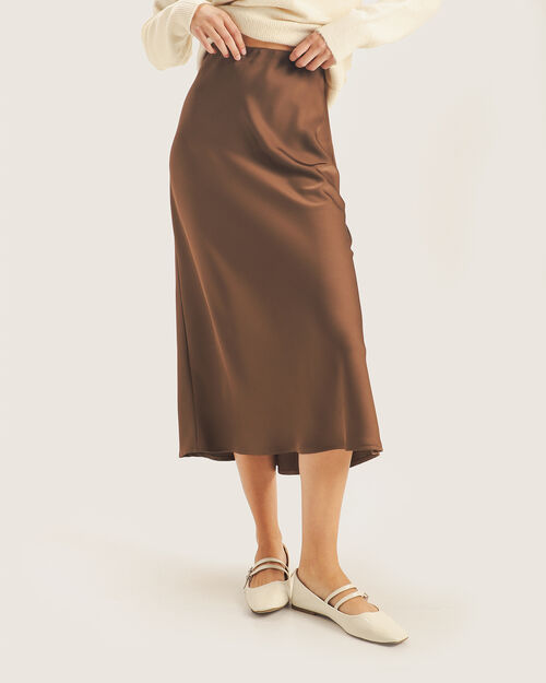 Falda Midi Café