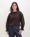 Sudadera Caf&eacute; Cerrada,CAFE