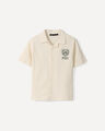 Camisa Beige Textura,CRUDO