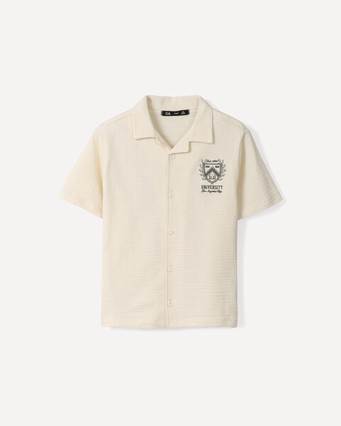 Camisa Beige Textura