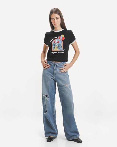 Jeans Wide Leg Destrucciones