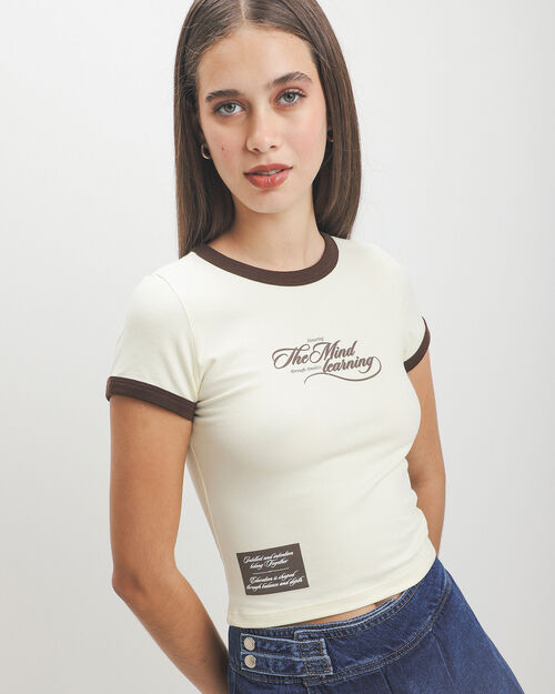 Playera Baby Tee Estampada