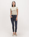 Jeans Efecto Lavado Push Up,AZUL MARINO