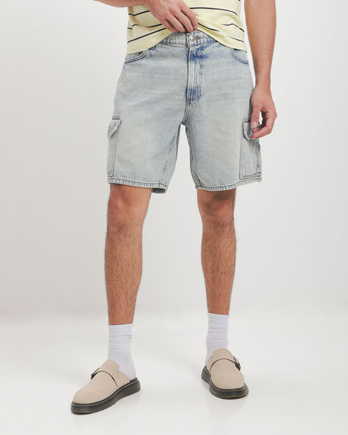 Bermuda Loose Cargo Azul