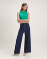 Jeans Azul Fit Wide Leg,AZUL MARINO