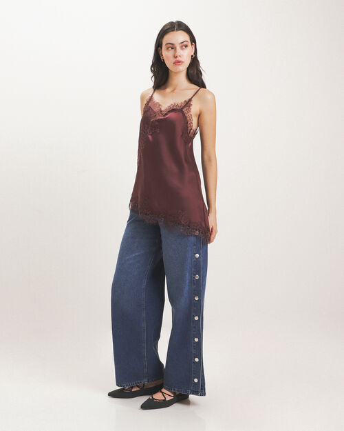 Jeans Wide Leg Snaps