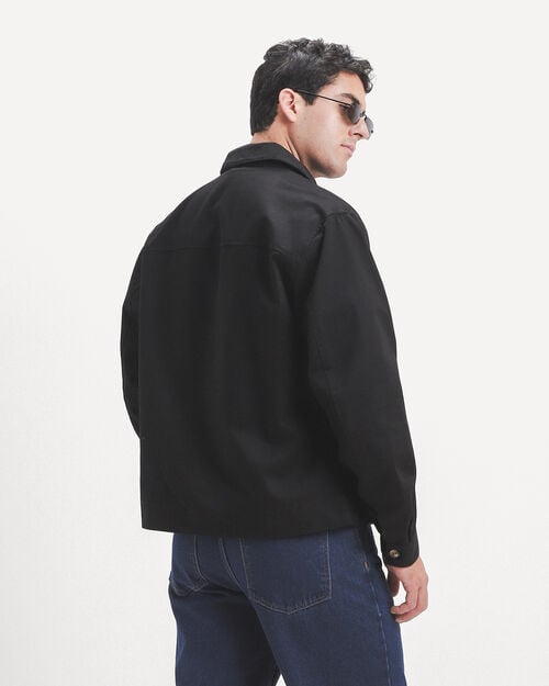 Chamarra Negra Zipper