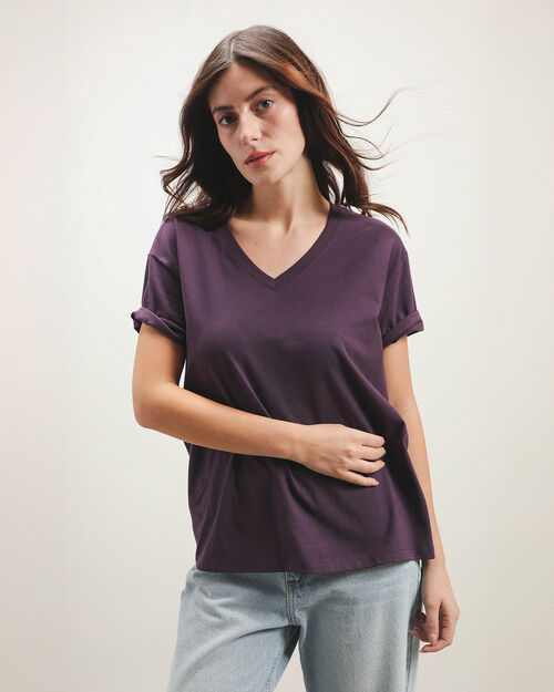 Playera Morada Relaxed