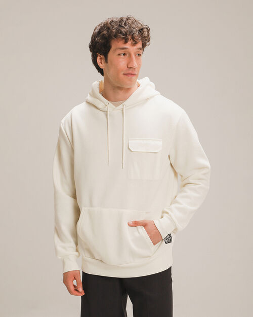 Sudadera Blanca Con Hoodie