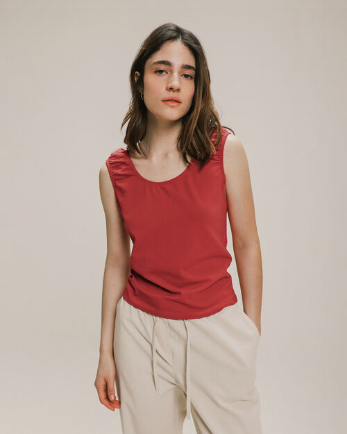 Top Rojo Sin Mangas