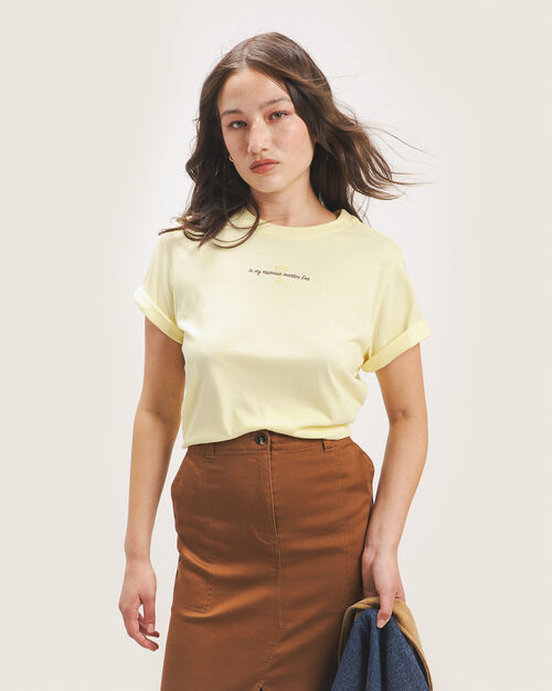 Playera Amarilla Estampada