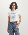 Playera Azul Estampada,BLANCO HUESO