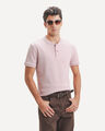 Playera Azul Henley,ROSA EMPOLVADO