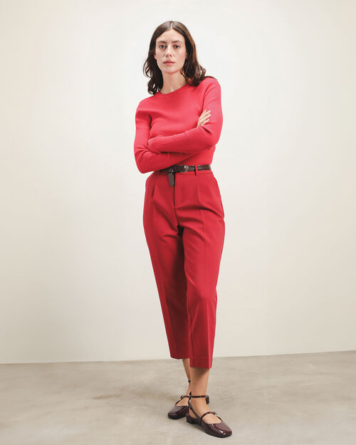 Top Rojo Manga Larga