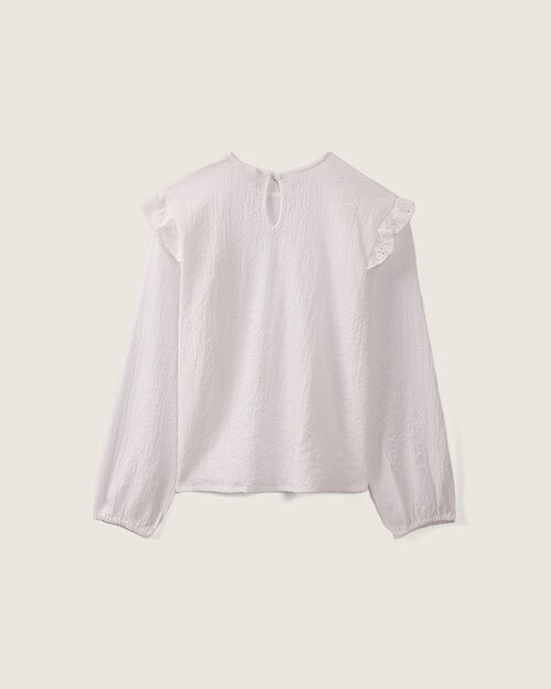 Blusa Blanca Manga Larga
