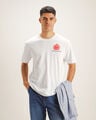 Playera Blanca Estampada,BLANCO HUESO